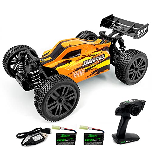Exclusive Discount 60% Price Bonzai RC Car 1/14 Scale Remote Control Cars 2.4G 4WD Off Road RC Buggy 40Km/h High Speed Racing Cars All Terrain RTR with 2 Rechargeable Batteries for Boys and Adults，Jabutus B416 Orange