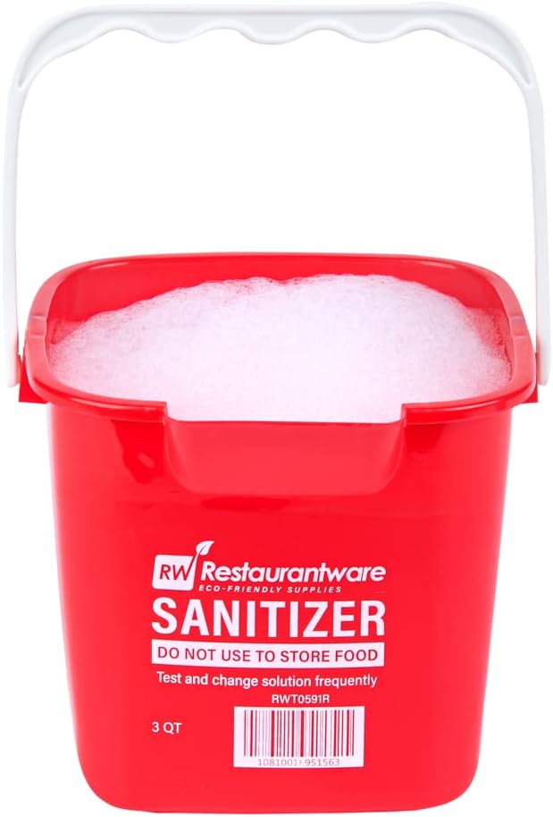 6 Pcs 6 Quart Cleaning Bucket Small Sanitizing Square