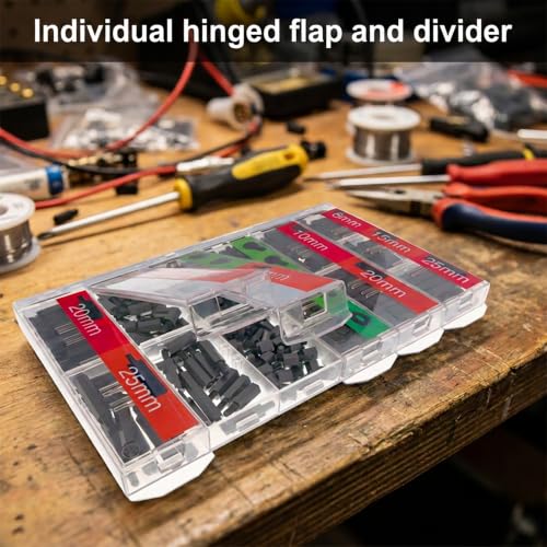 Image of EEEEE M3 Black Nylon Standoff Screws Spacers Nuts for Motherboard & PCB Mounting Hardware Circuit Board Assortment kit (600pcs) 6mm 10mm 15mm 20mm 25mm