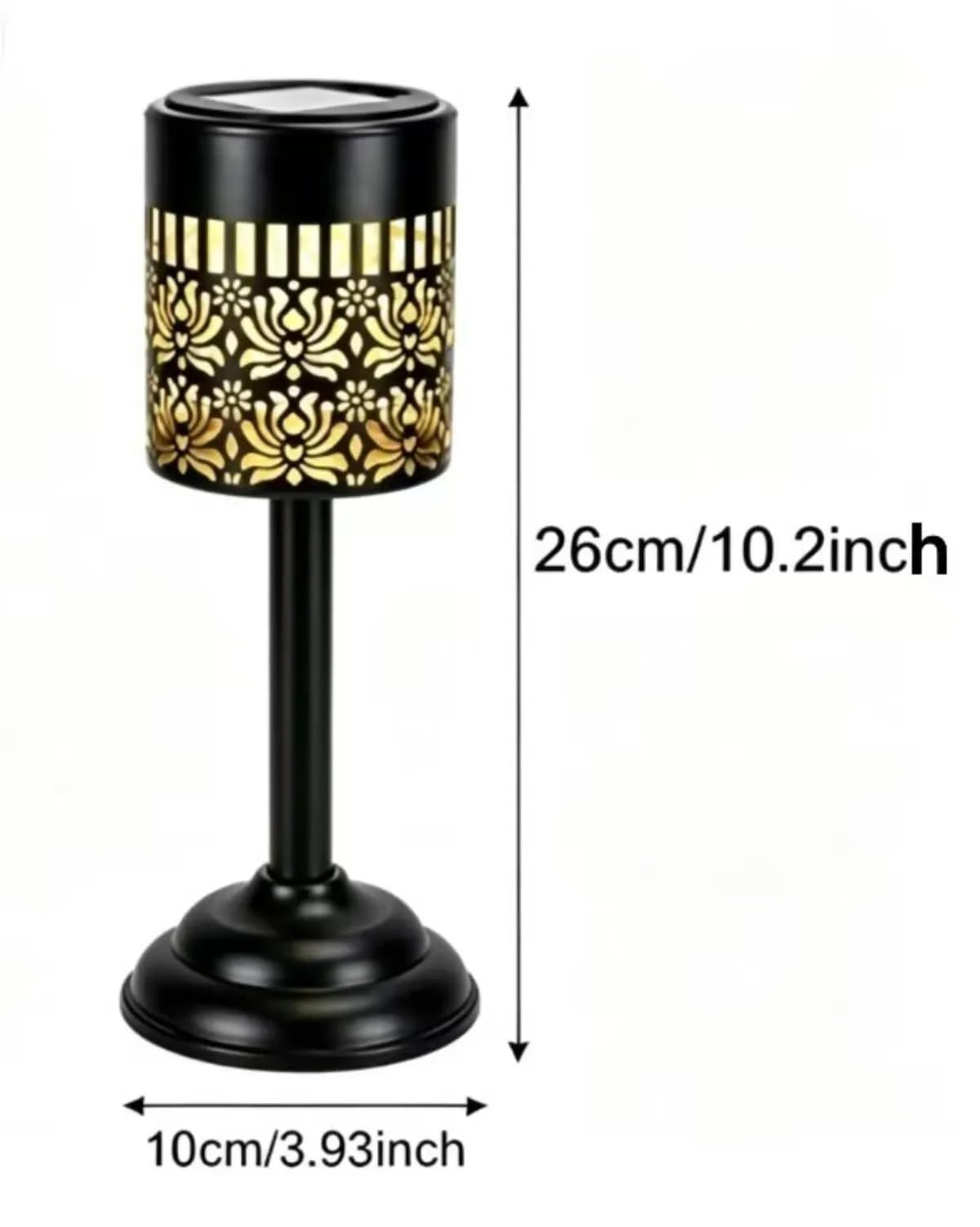 Solarna lampa stołowa z piwonii na zewnątrz, wodoodporna IP65, ogród, patio, lampka nocna, dekoracyjna kwiatowa lampa biurkowa na dziedziniec, balkon, imprezę, ciepła biel (czarna, 1 sztuka)