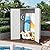 ZZM Resin Outdoor Storage Shed, 67 Cu.ft Vertical Resin Tool 4x6 FT Cabinet w/o Shelf for Garden, Patio, Backyard, All-Weather Outdoor Plastic Storage Clearance, Lockable with Floor (Light-White)