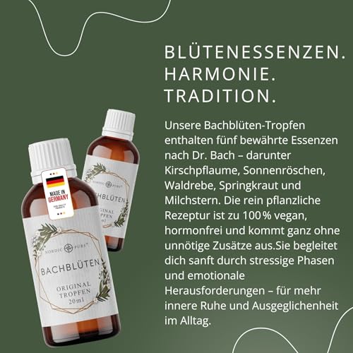 Bachblüten Tropfen nach Dr. Bach | Der kleine Helfer von Nordic Pure