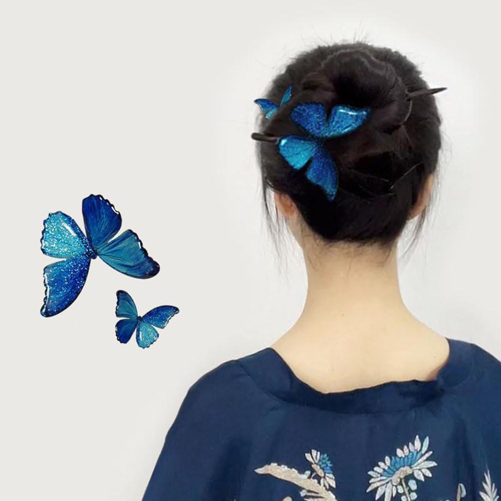 Amazon.co.jp: misakinoya美しい バタフラ 髪飾り ヘアクリップ