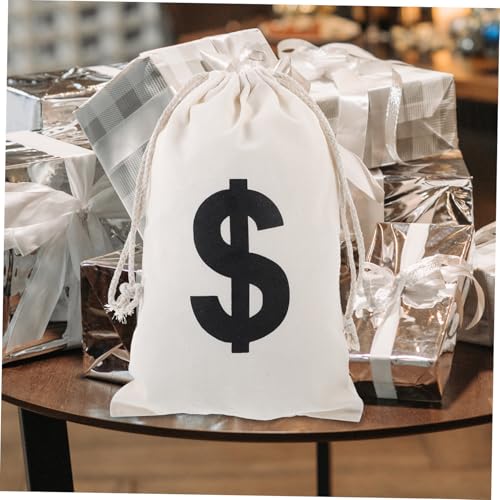 Bolsas de obsequio cordón de lona saquitos pequeños para joyería dinero y detalles navideños 5