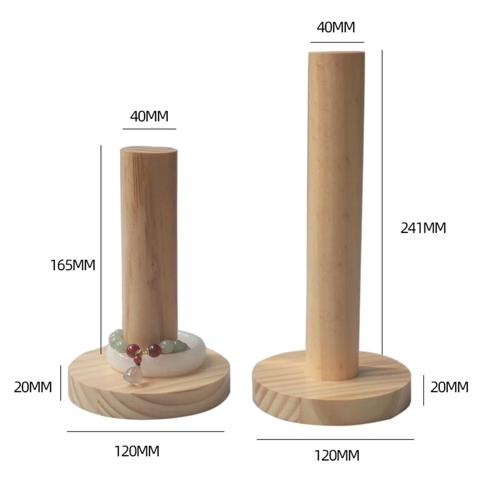 Stojak na Biżuterię Organizer na Biżuterię Stojak Na Biżuterię, Bransoletki, Uchwyt Na Bransoletki, Biurko, Drewniany Stojak Na Bransoletki Stojak na Naszyjnik(12 * 16.5cm)