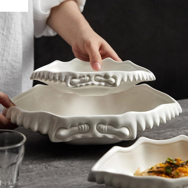 Kitchen Dinner Plates Sets Crab Shell Shape Ceramic Ramen