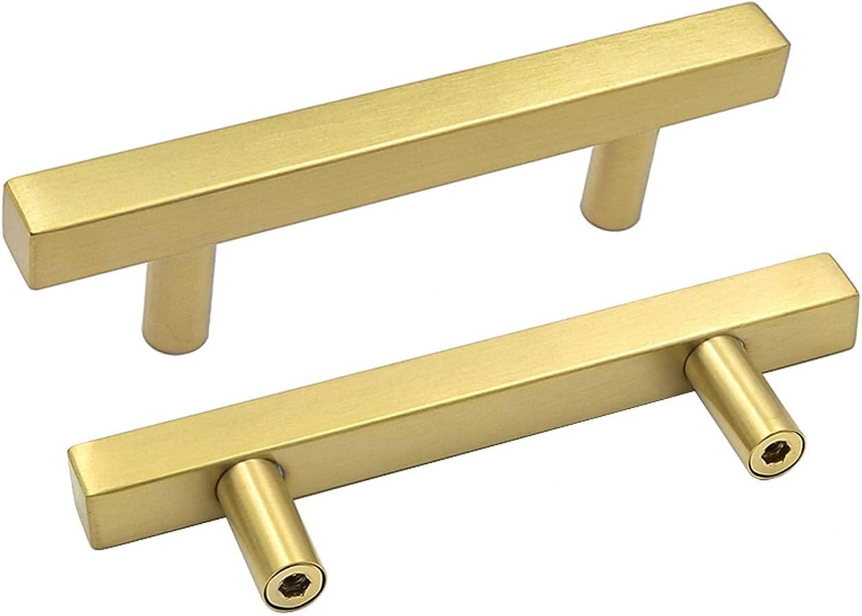 10 Pack Gold Drawer Pulls Kitchen Hardware Handles Goldenwarm