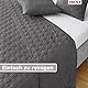 IBENA Nancy Tagesdecke 140 x 210 cm – Wohndecke Anthrazit, leichte Bettüberwurf mit Steppmuster