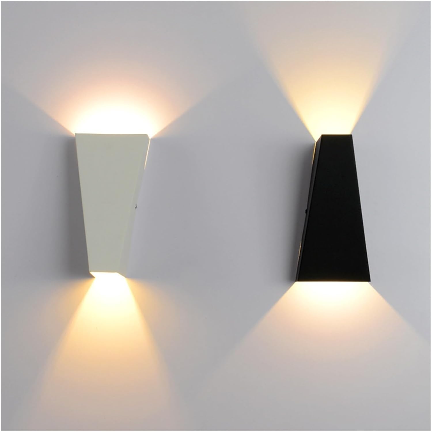 NANZU Waterproof Outdoor Wall Light IP65 Modern Indoor Light Colorful Decorative Lighting Porch Garden Light Aluminum AC90-260V 10w (Color : White Body, Size : Cool White)