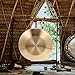 Vaguelly 1 Set 22CM/8.66IN Copper Gongs Chinese Traditional Percussion Instrument Gong with Wooden Hammer & Hanging Ribbon