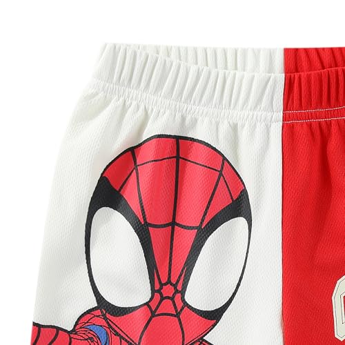 Image of Marvel Spidey and His Amazing Friends Boys 3 Piece Tank Top T-Shirt and Shorts Set for Toddler and Big Kids