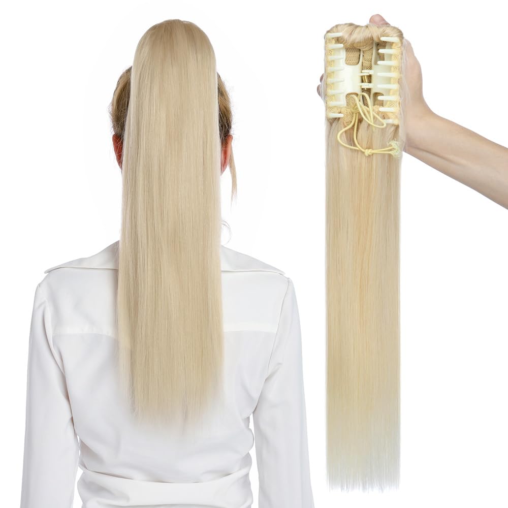 Human Hair Ponytail Extension with Claw Clip, 14 Inch, 105g Amazon.com : Hairro Claw Clip Ponytail Human Hair Extensions  main image 2