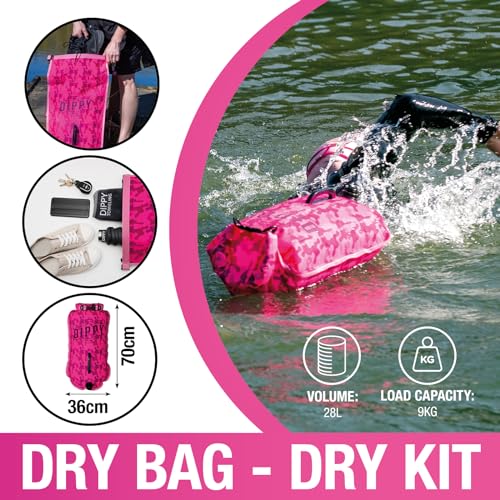 Flotador seco impermeable 28L para natación en aguas abiertas miniatura 3