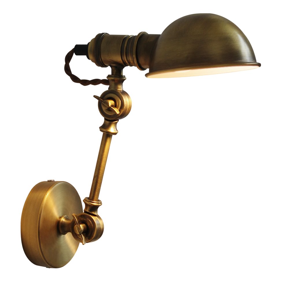 Applique murale vintage pour escalier et couloir luminaire rétro réglable en bronze