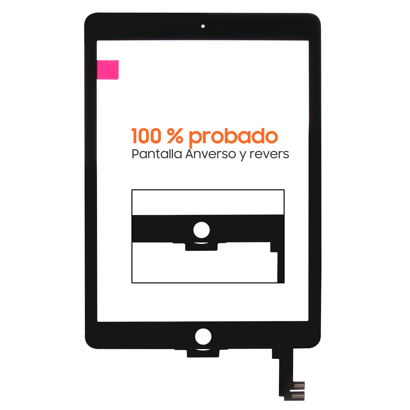 Écran pour iPad Air 2 9.7 A1566 A1567 Écran Tactile pour iPad Air 2nd Génération Numériseur Verre Capteurs Écran Remplacement Kit (Noir)