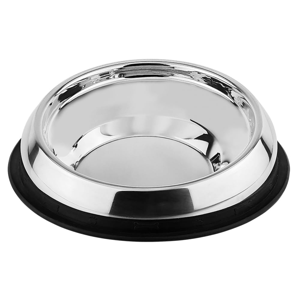 Nobby Pet Argenté Non-Slip Stainless Steel Dog Bowls With Flat Snout
