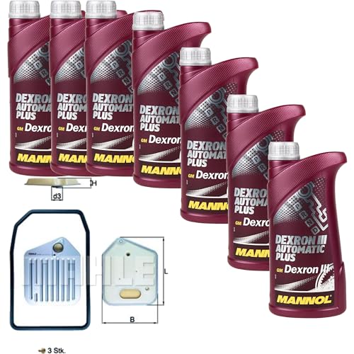 Automatikgetriebe Ölwechsel Satz Getriebeölwechselsatz mit 7 L Dexron III Automatikgetriebeöl + Getriebeölfilter