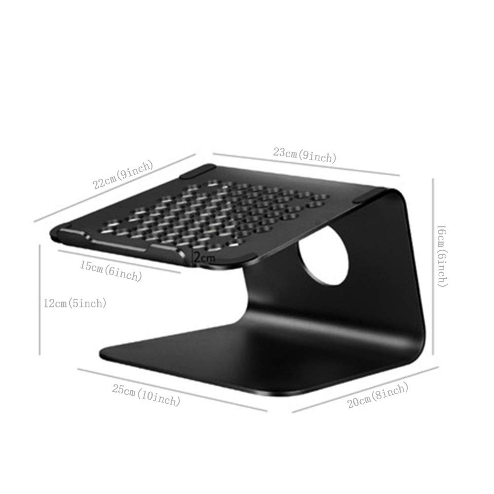 Supporto per Laptop, Supporto per Monitor Portatile in Lega di Alluminio Supporto per Monitor Robusto Supporto per Monitor Antiscivolo in Metallo ventilato per Laptop PC Notebook