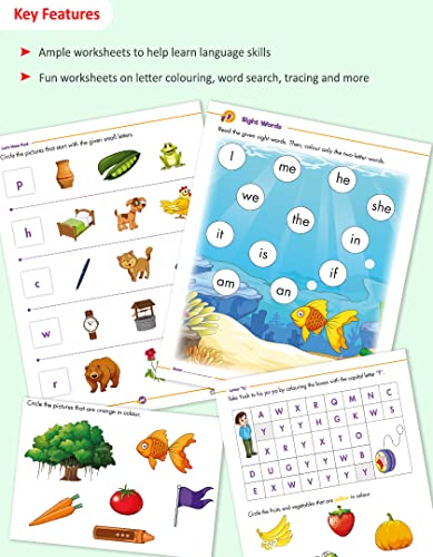 Image of Woodsnipe Alphabet Writing Practice Books for Preschool Ages 2 to 4 Years| 3 Book combo to teach Pattern Writing, Capital Letters with Ample Activity Worksheets on Tracing, Colouring, Puzzles & more