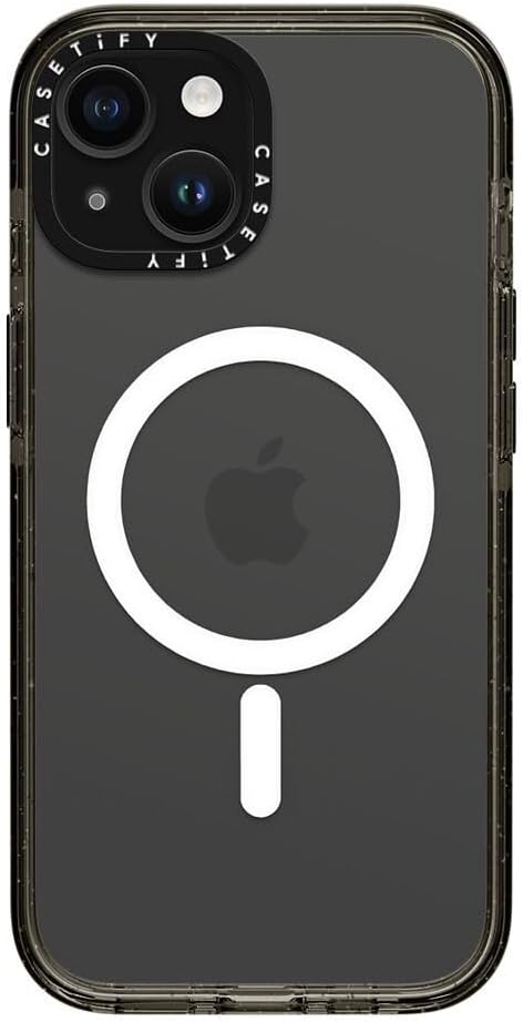CASETiFY Impact iPhone 15 Case [4X Military Grade Drop Tested / 8.2ft Drop Protection/Compatible with Magsafe] - Clear Black - Image 5