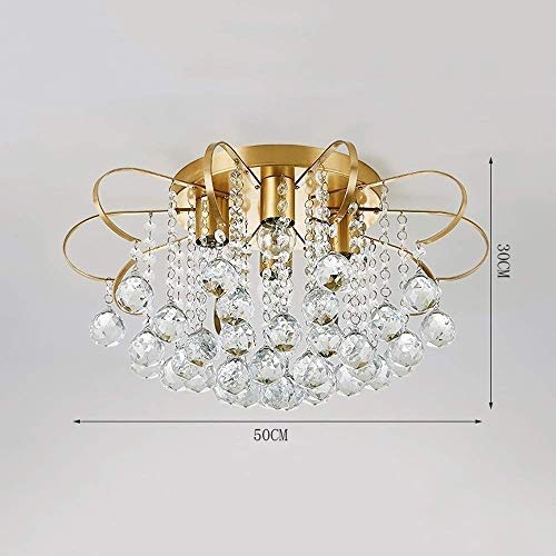 Éclairage de lustre à chasse cristal K9 plafonnier compact - 7