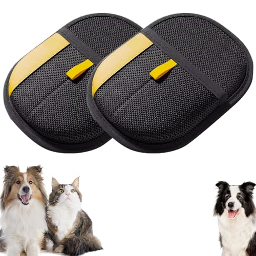 Electrostatic Gloves Pet Hair Removal Glove for Cats & Dogs, 2025 New Pet Hair Remover Glove for Couch, Furniture, Carpet, Curtain, Washable Reusable Animal Fur Removal Tool (2PCS)