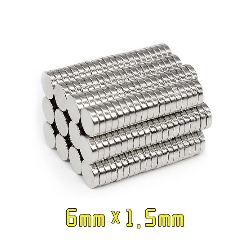 50/100/200/500/1000/1500PCS 6x1.5 Disc Permanent Neodymium 6x1.5mm Thin Small Round Search 6 * 1.5 mm(200PCS)