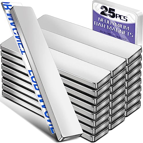 E BAVITE Strong Neodymium bar Magnets，Powerful Rare Earth Neodymium Magnets with Double-Sided Adhesive - Thumbnail 2