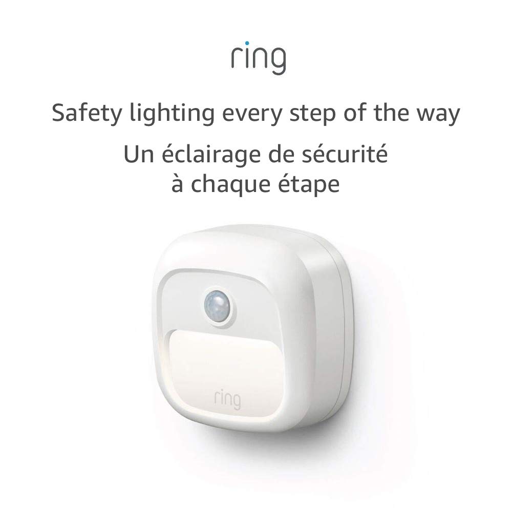 Ring Smart Lighting Steplight, BatteryPowered, Outdoor MotionSensor Security Light, White
