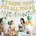 We Appreciate You Decorations - 3Pcs Sage Green Thank You Banner Eucalyptus Thank You for All You Do Glitter Banner for Employee Coworker Staff Teacher Appreciation Retirement Party Decor