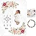 Couverture Bébé Photo Mensuelle en FRANÇAIS avec FLEURS, Certification OEKO TEX, Cadeau Naissance Fille, Accessoires de Photographie, Babyshower Fille, Carte Etape Bébé, Tapis Mois, Idée Cadeau Bébé