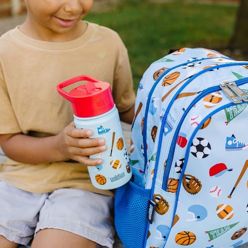Image of Wildkin 15 Inch Backpack for Boys /Girls, Game On | Ages 5-10, padded straps, side water bottle pocket - coordinates with matching Wildkin lunch boxes