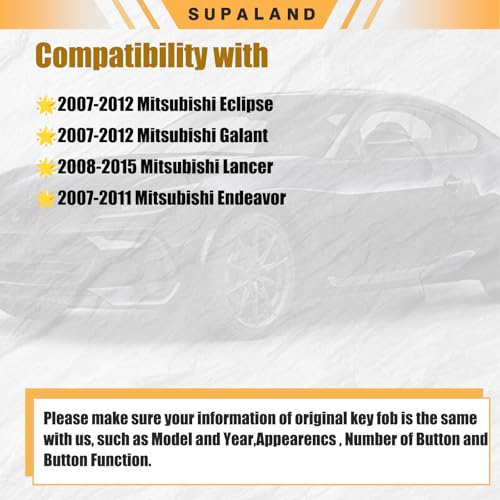 Coque de rechange pour télécommande Mitsubisi Eclipse Galant Lancer - 2