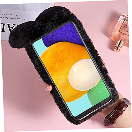 Coque lapin compatible smartphone étui protecteur peluche douce TPU - 4