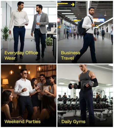 Image of BLUE TYGA Ultimate Office Joggers for Men | Wrinkle Free & Lightweight Joggers for Men | Ultra-Stretchable Pants for Office & Parties