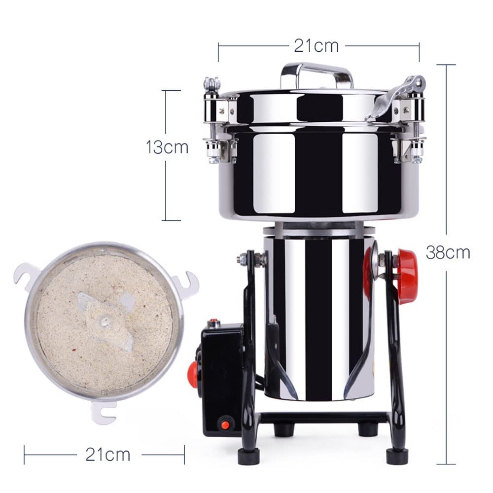 1000G Moulin À Grains Électrique Broyeur D'herbes Type De Balançoire Inox Haute Vitesse Machine De Poudre De Pulvérisateur D'épice 35000RPM 30S Speedy Broyage Céréales Café Muesli Haricots Noix