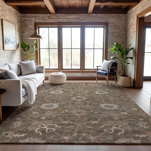 Tapete Addison Rugs Mayfield 9' x 12' marrón lavable