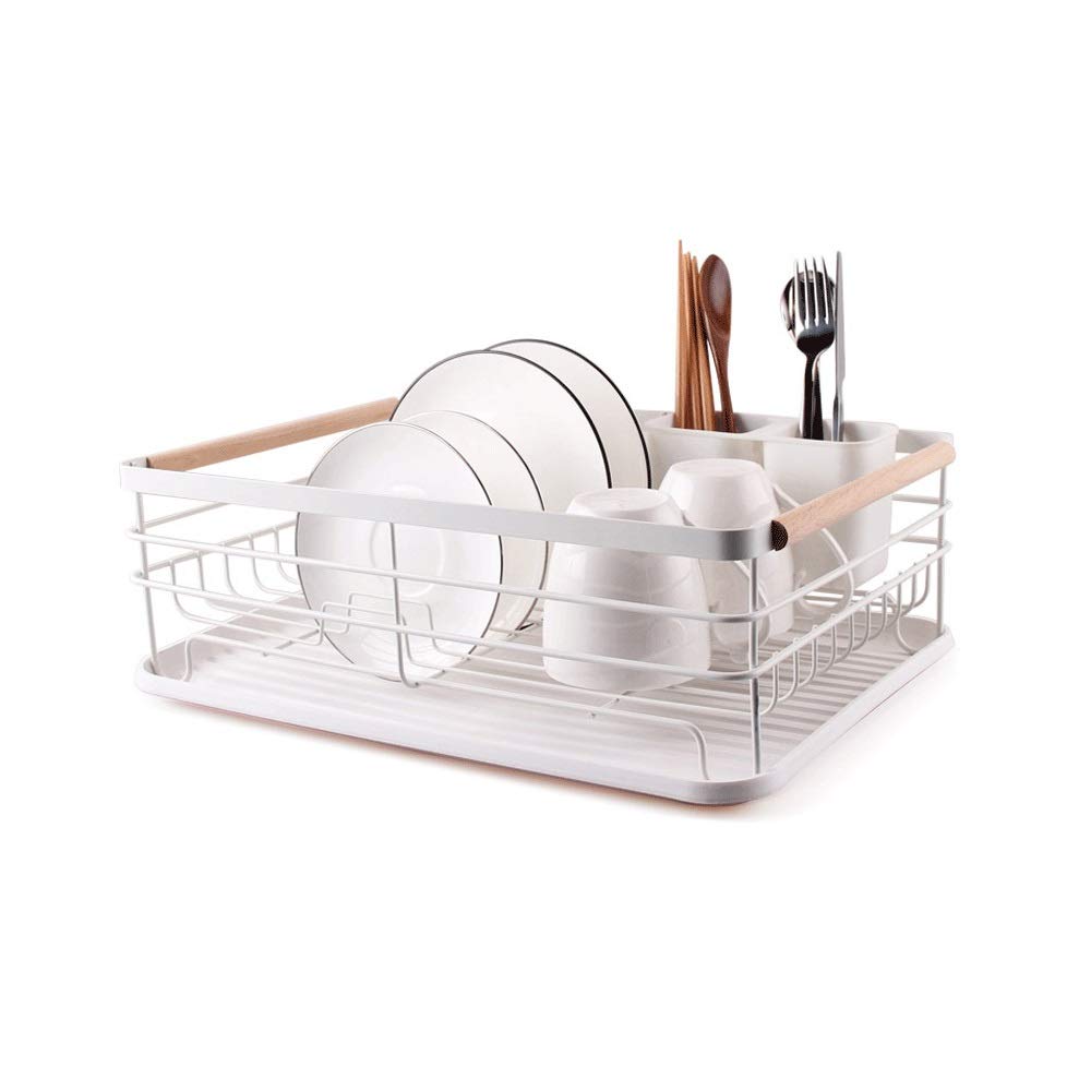 RajoNN escurridor para Fregadero de Pintura de Metal, estantes de Cocina, Suministros de Almacenamiento, Estante para Platos, escurridor de Platos, Organizador de Accesorios