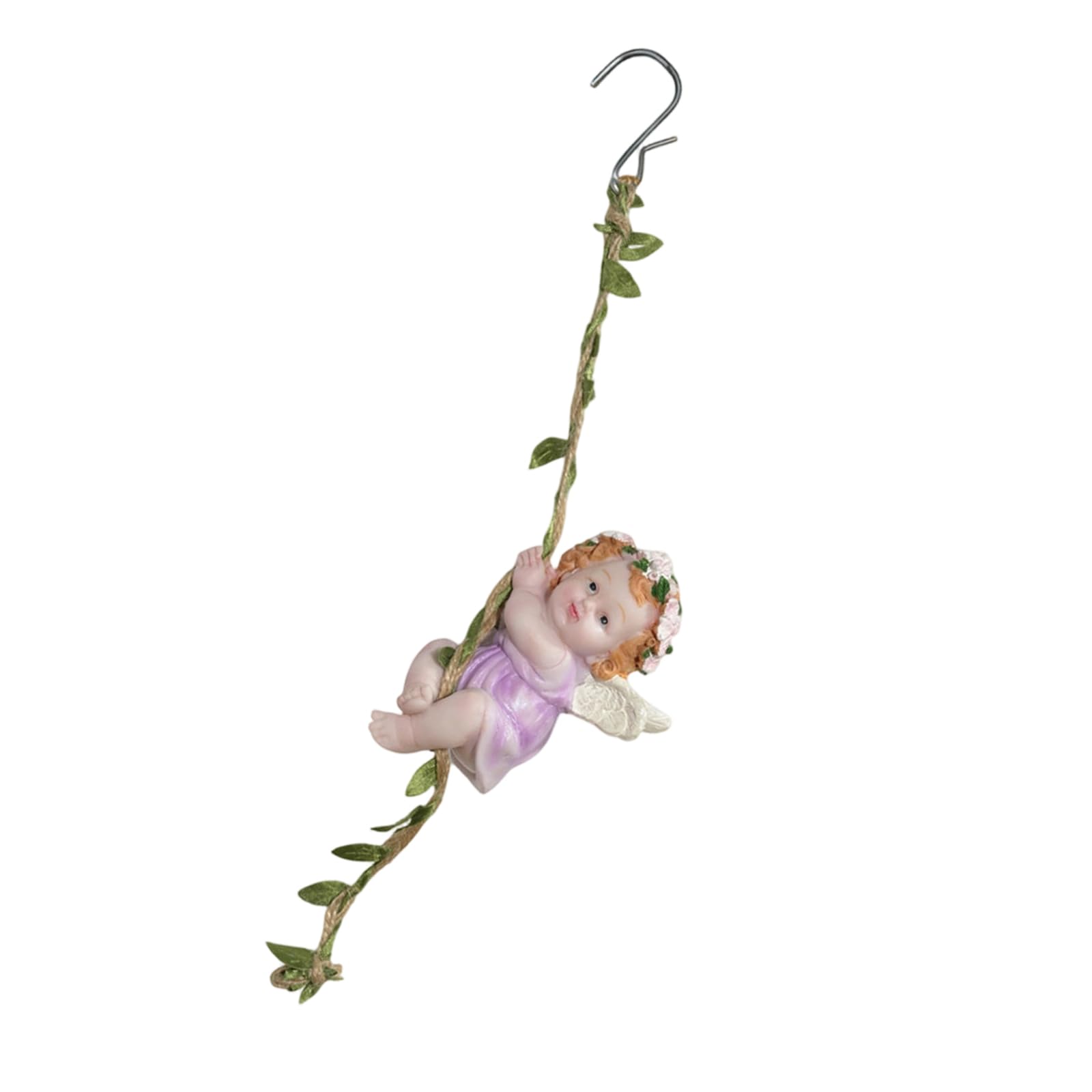 Hsioluted Climbing Angelic Patios Statue Gift Outdoor Garden Flower Fairies Elves Accent Lawns Ornament Sculpture Hanging Figurine Hanging Angelic Figurine