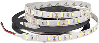 LED Strip Lights, 5M DC 12V SMD 5630 LED Strip, Cool White LED Light Strips, LED Tape Lights for Under Cabinet, Kitchen, Lighting Project, Non Waterproof