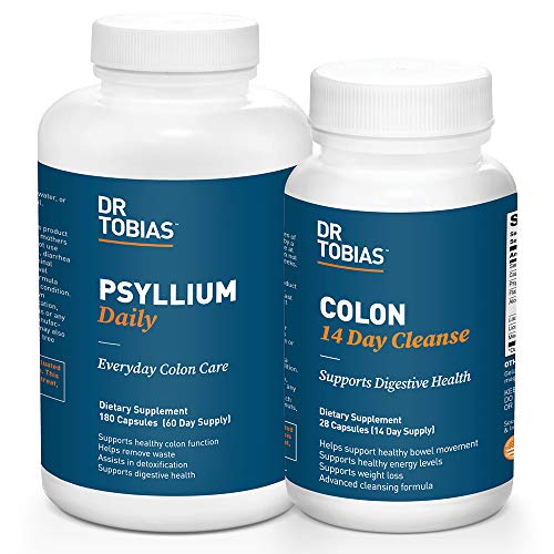 Dr. Tobias Colon Health Bundle with Colon 14 Day Cleanse & Psyllium Daily Supporting Healthy Bowel Movements