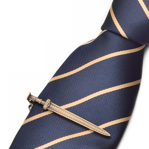 Image of Sword Tie Clip Pins for Men Unique Novelty Silver Gold Tie Bar