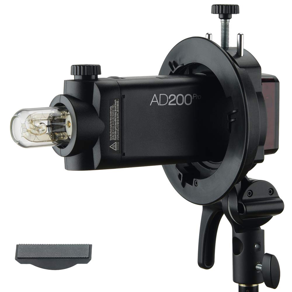 Godox S2 Speedlite S Soporte for V1, AD400PRO, AD200PRO, AD200 Fresnel Head, H200R Round Flash Mount for V860II, TT685, TT350