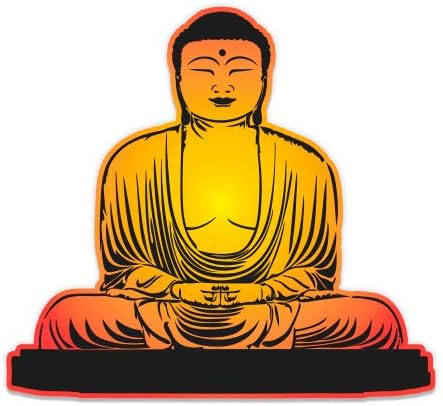 Buddha - 3" Vinyl Sticker - for Car Laptop I-Pad Phone Helmet Hard Hat - Waterproof Decal