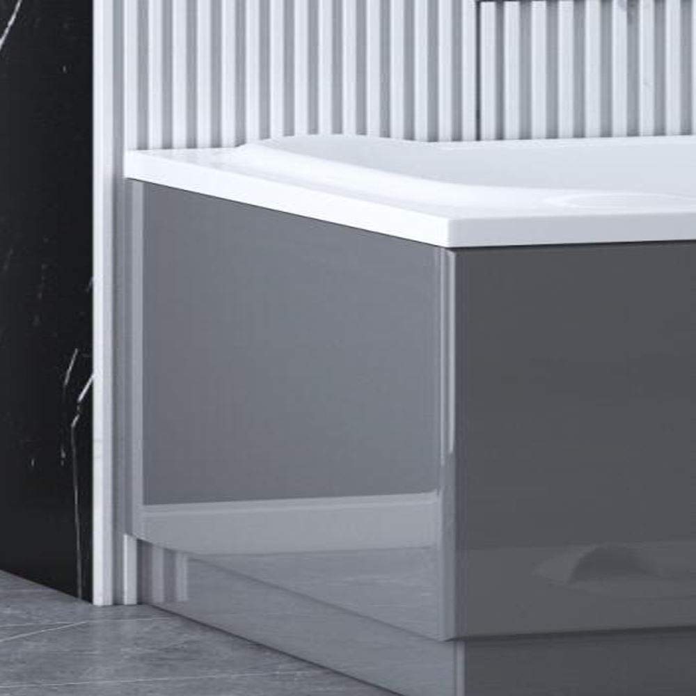 Aquariss Gloss Grey Bath End Panel 700Mm