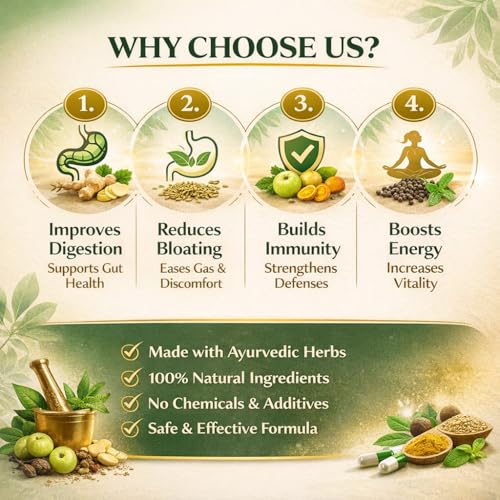 Image of Ayutra CoreCalm Ayurvedic Gut Health Capsules | Haritaki, Ajwain, Saunf, Bael, Lactobacillus & 6 Herbs | Supports Daily Digestion, Gut Comfort & Microbiome Balance | GMP, FSSAI | 60 Veg Capsules
