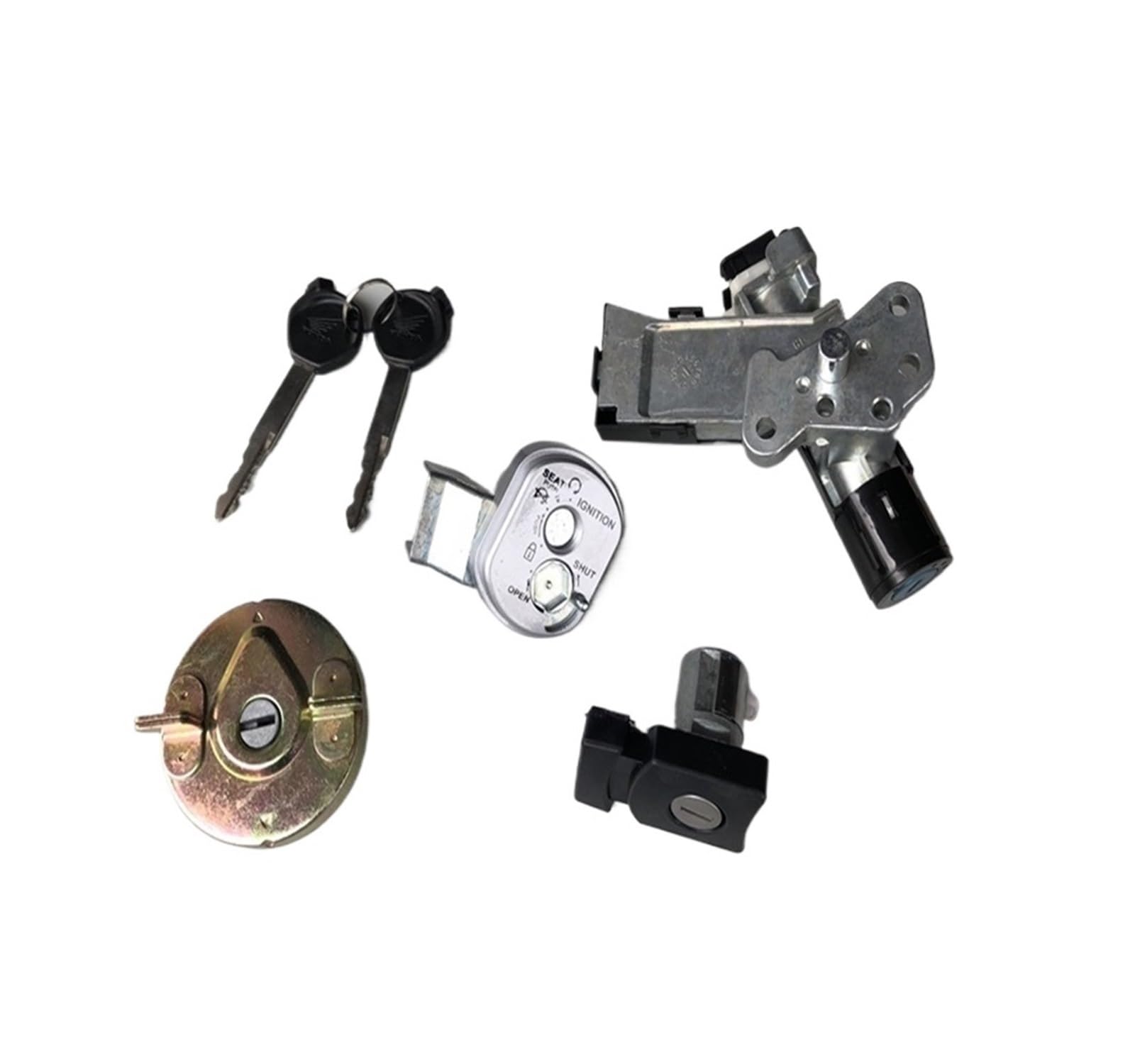 Compatible Con Honda NHX110 SCR110 LEAD 110 GFM 110cc Motocicleta Bloqueo Completo Llave De Encendido Conjunto Asiento Cerradura de encendido con llaveJuego