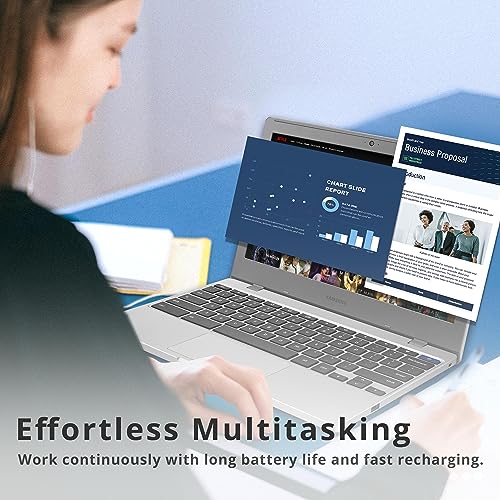 SAMSUNG Galaxy Chromebook 4 11.6” 64GB Laptop Computer w/ 4GB RAM, Gigabit WiFi, HD Intel Celeron Processor, Compact Design, Military Grade Durability, US Version, Silver by Samsung - Image 4
