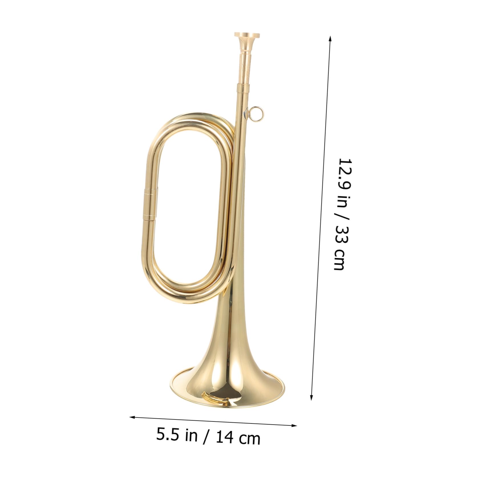 Yardwe Tromba Militare in Rame Color Oro Facile da Trasportare Suono Naturale e Leggero per Orchestre e Bande Scolastiche