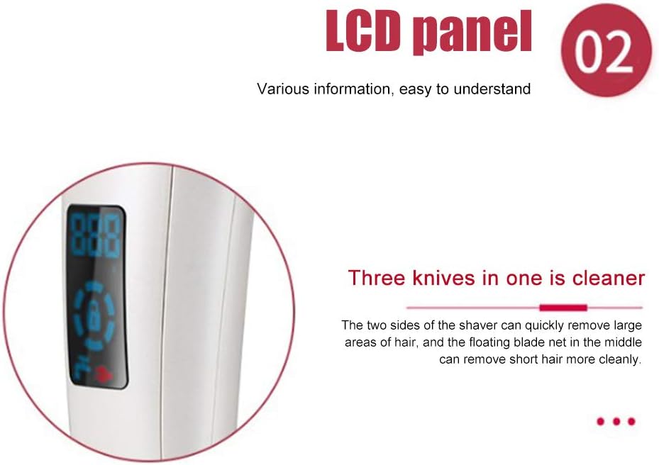 Electric for Women, Shaver Rechargeable Women's Electric Shaver with LED Display Body Hair Removal for Face Underarm Legs and Bikini Line - Image 4